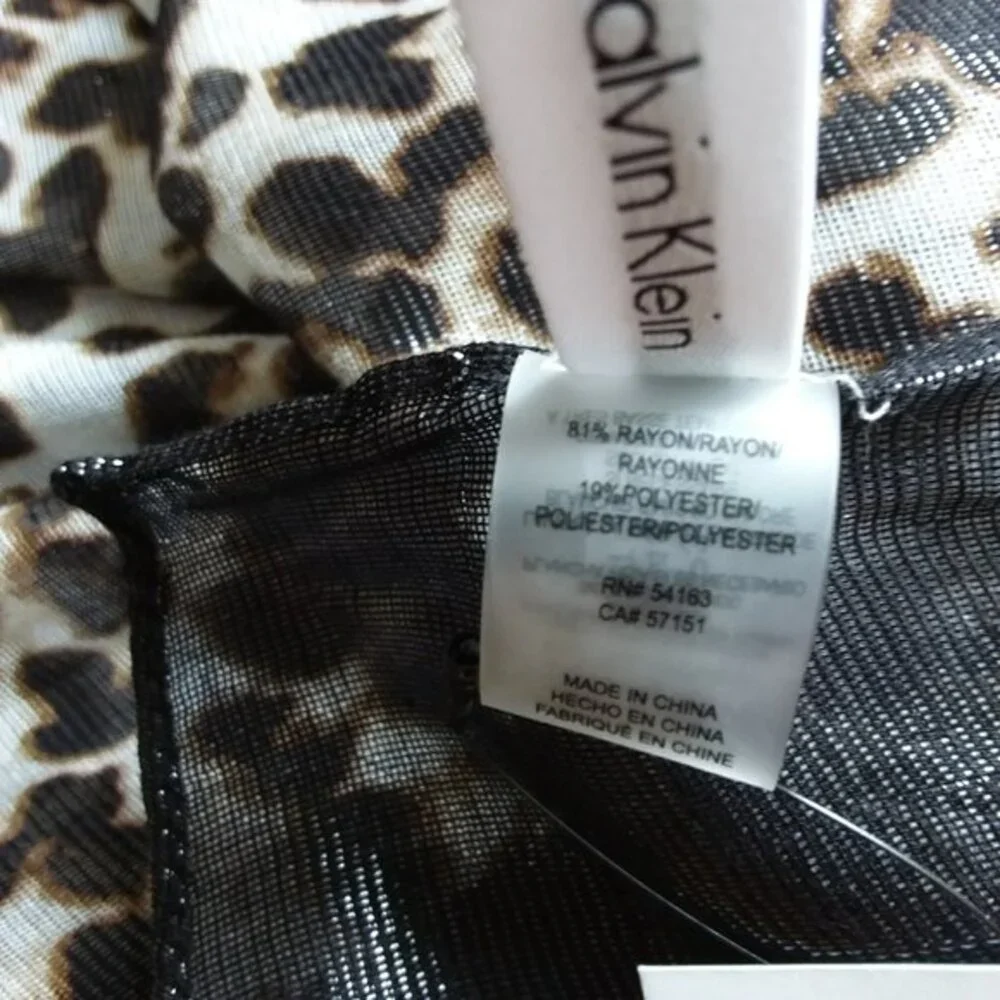 Calvin Klein Leopard Print Scarf
